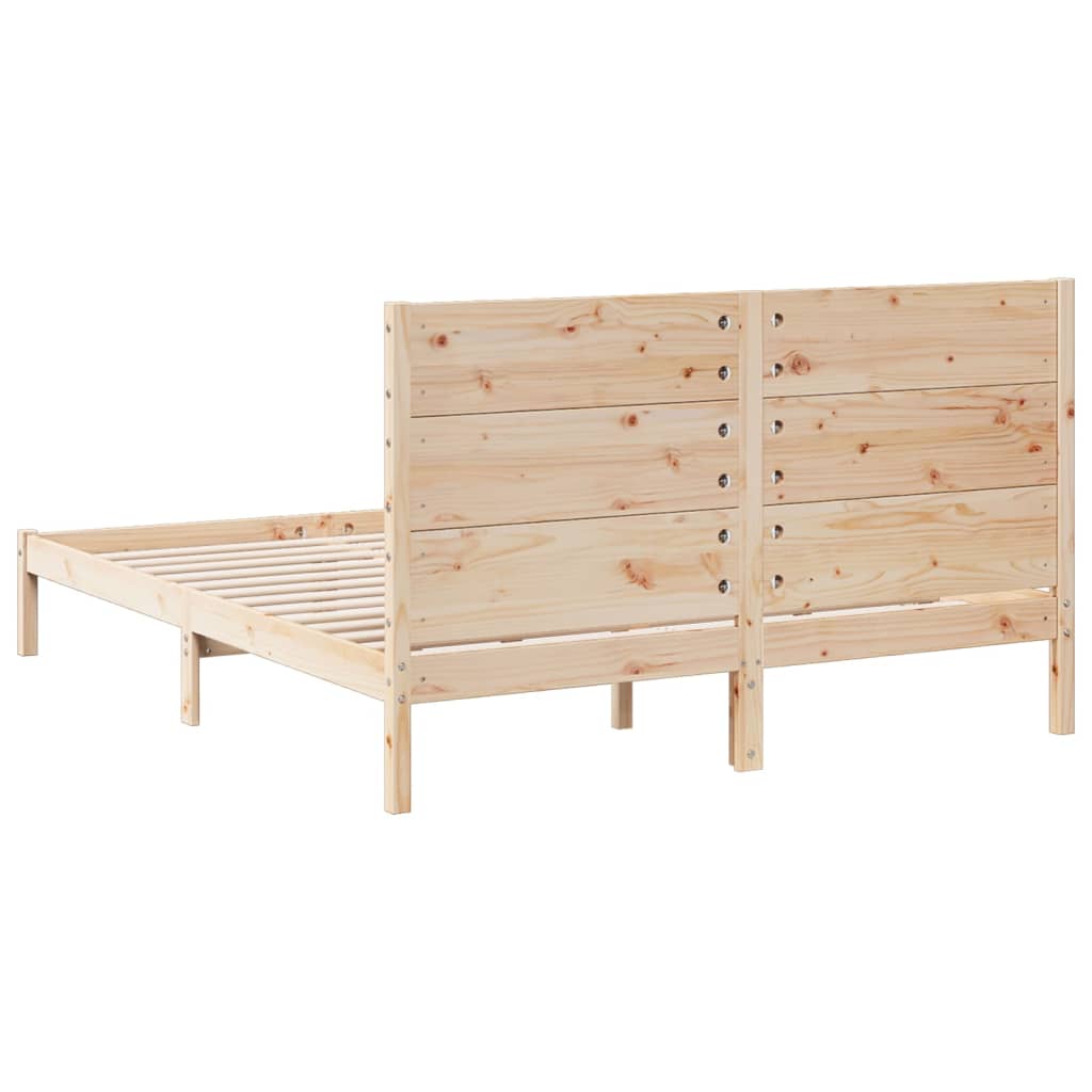 Dugi okvir kreveta bez madraca 160 x 210 cm masivno drvo