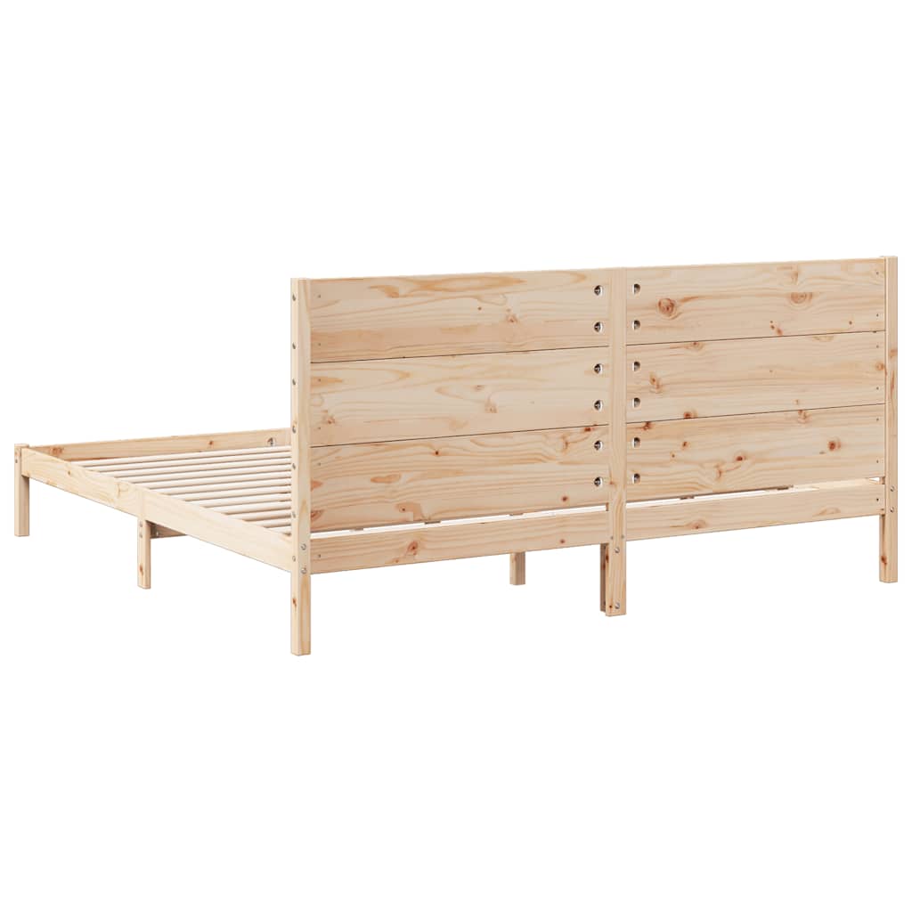 Dugi okvir kreveta bez madraca 200 x 210 cm masivno drvo