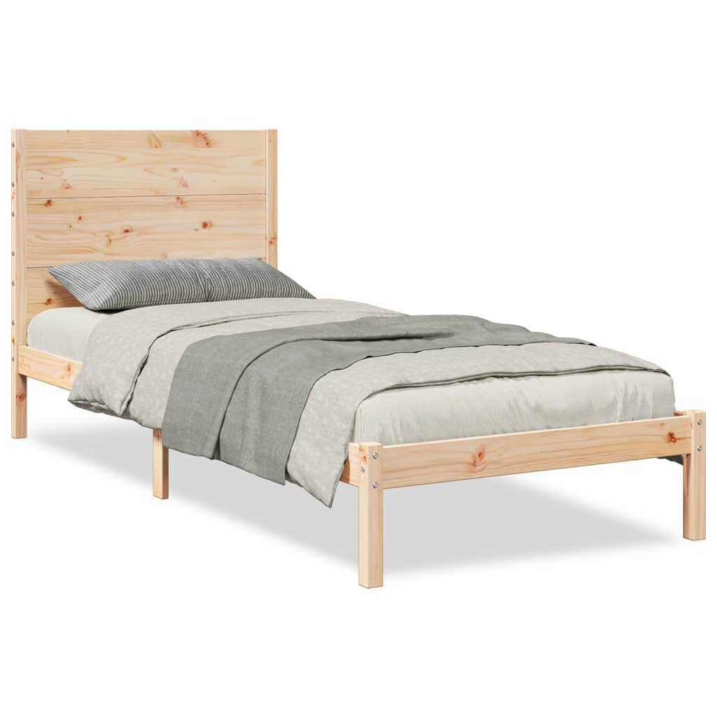 Dugi okvir kreveta bez madraca 90 x 220 cm masivno drvo