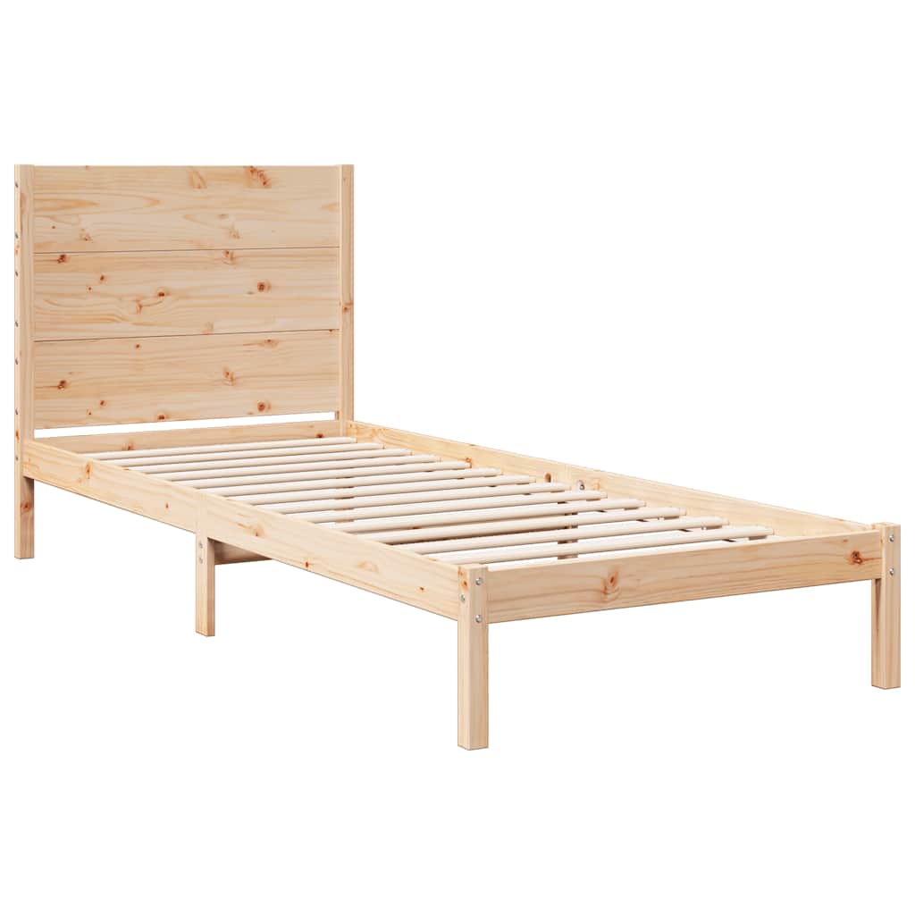 Dugi okvir kreveta bez madraca 90 x 220 cm masivno drvo
