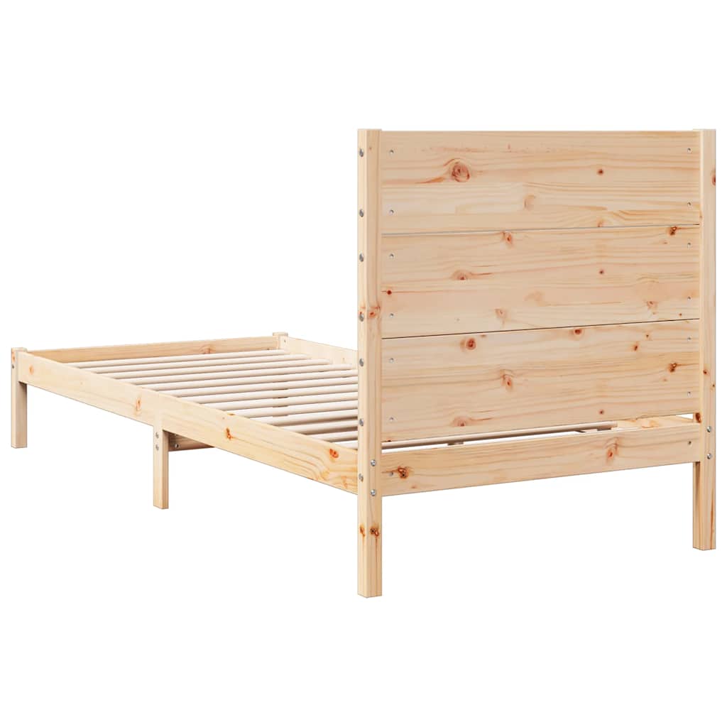 Dugi okvir kreveta bez madraca 90 x 220 cm masivno drvo