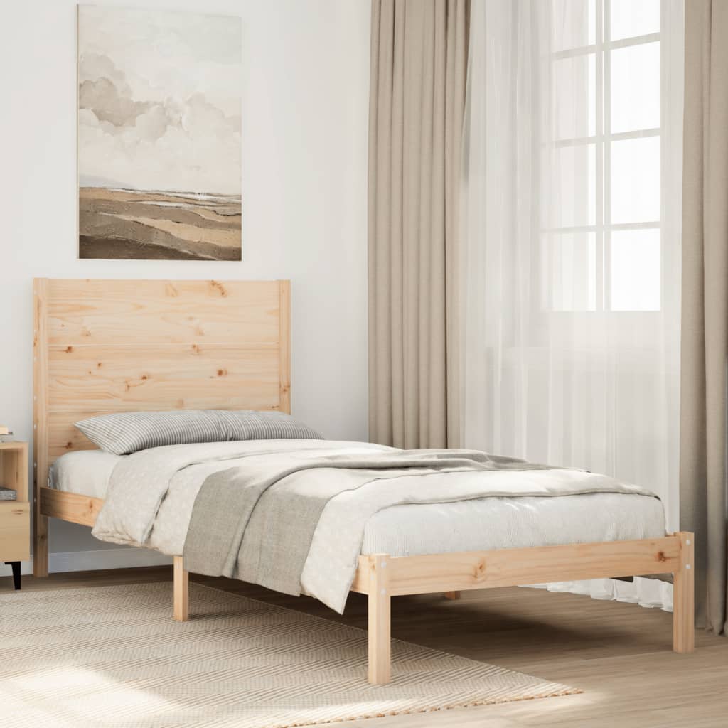 Dugi okvir kreveta bez madraca 90 x 220 cm masivno drvo