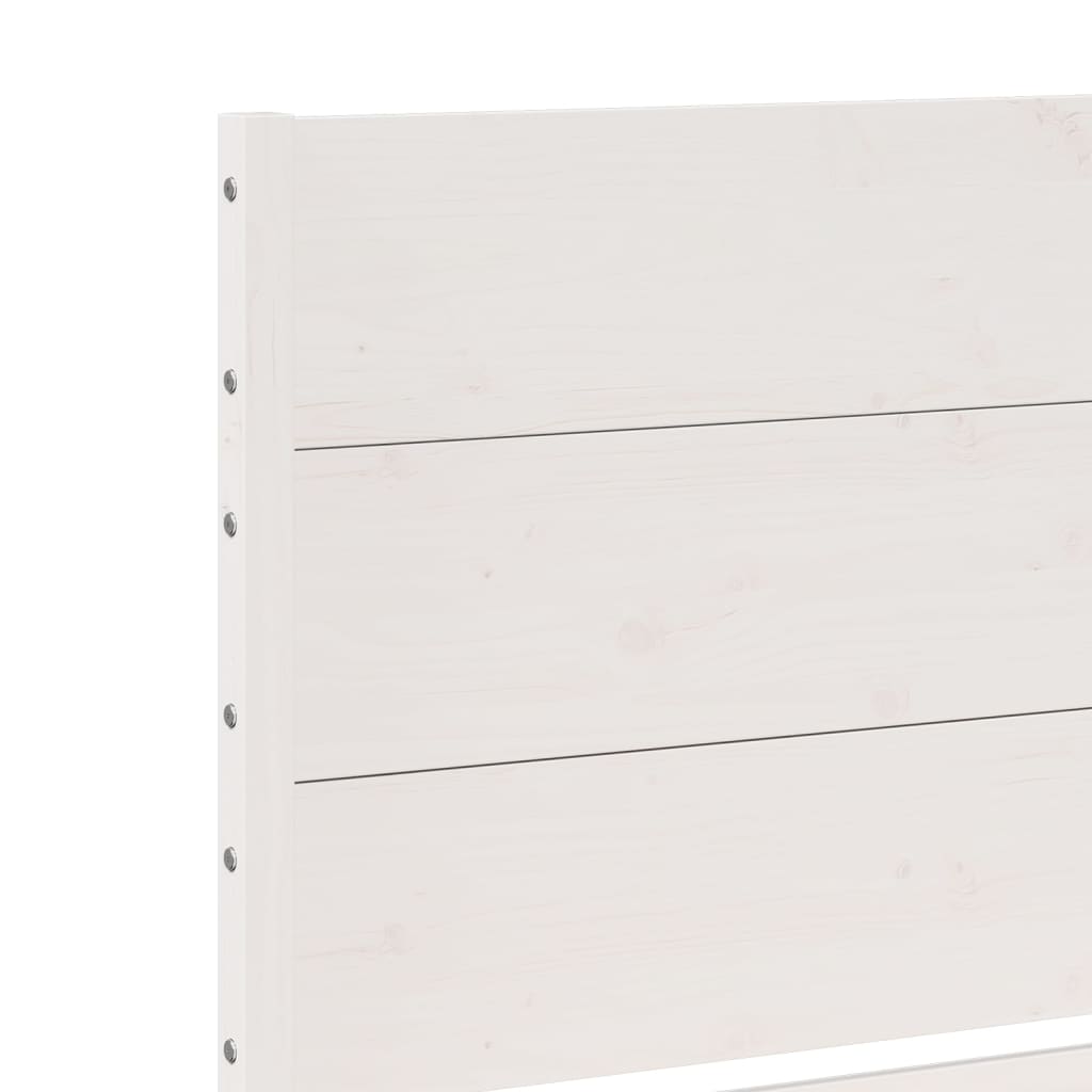 Dugi okvir kreveta bez madraca bijeli 140 x 220 cm masivno drvo