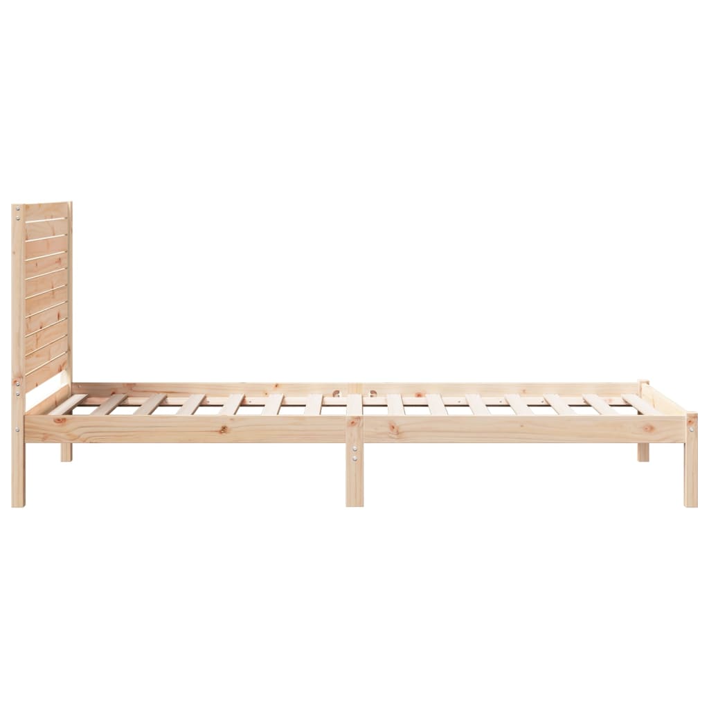 Dugi okvir kreveta bez madraca bijeli 100 x 210 cm masivno drvo