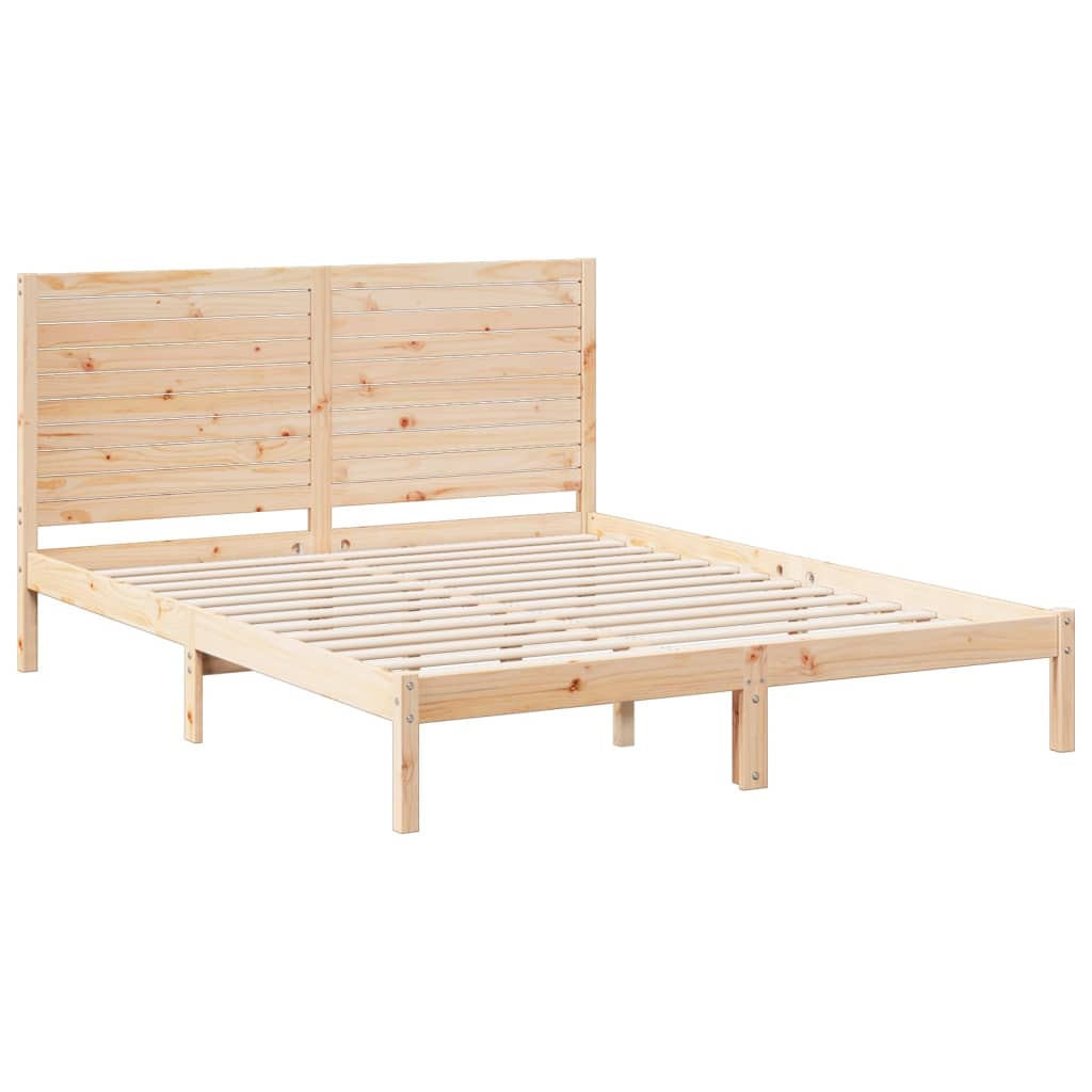 Dugi okvir kreveta bez madraca 140 x 210 cm masivno drvo