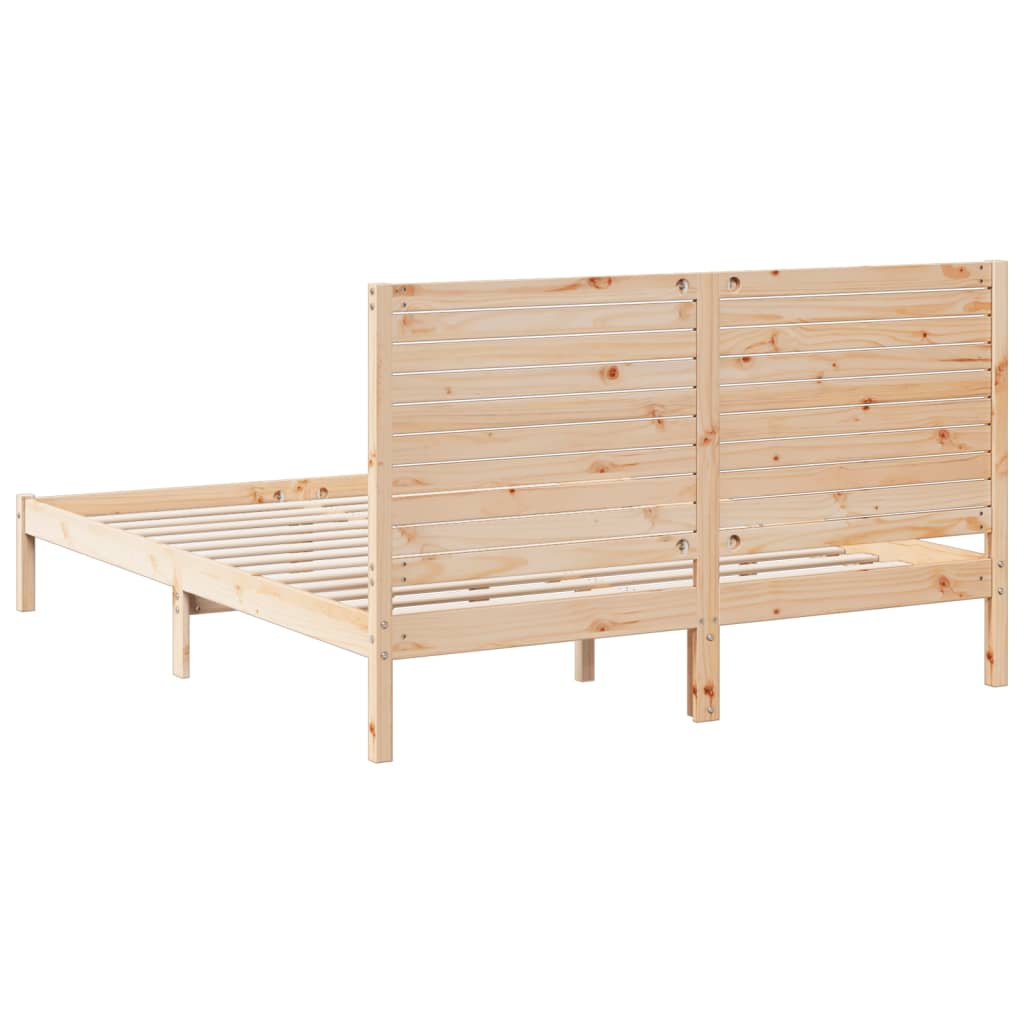 Dugi okvir kreveta bez madraca 140 x 210 cm masivno drvo
