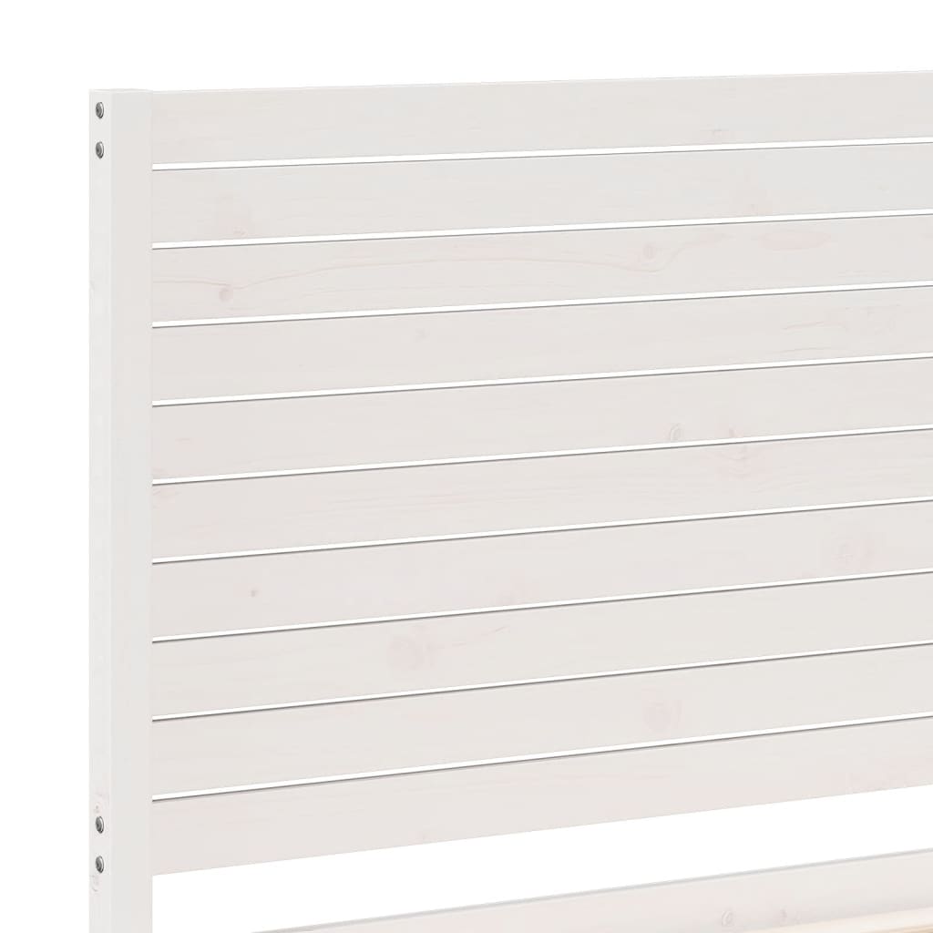 Dugi okvir kreveta bez madraca bijeli 180 x 210 cm masivno drvo