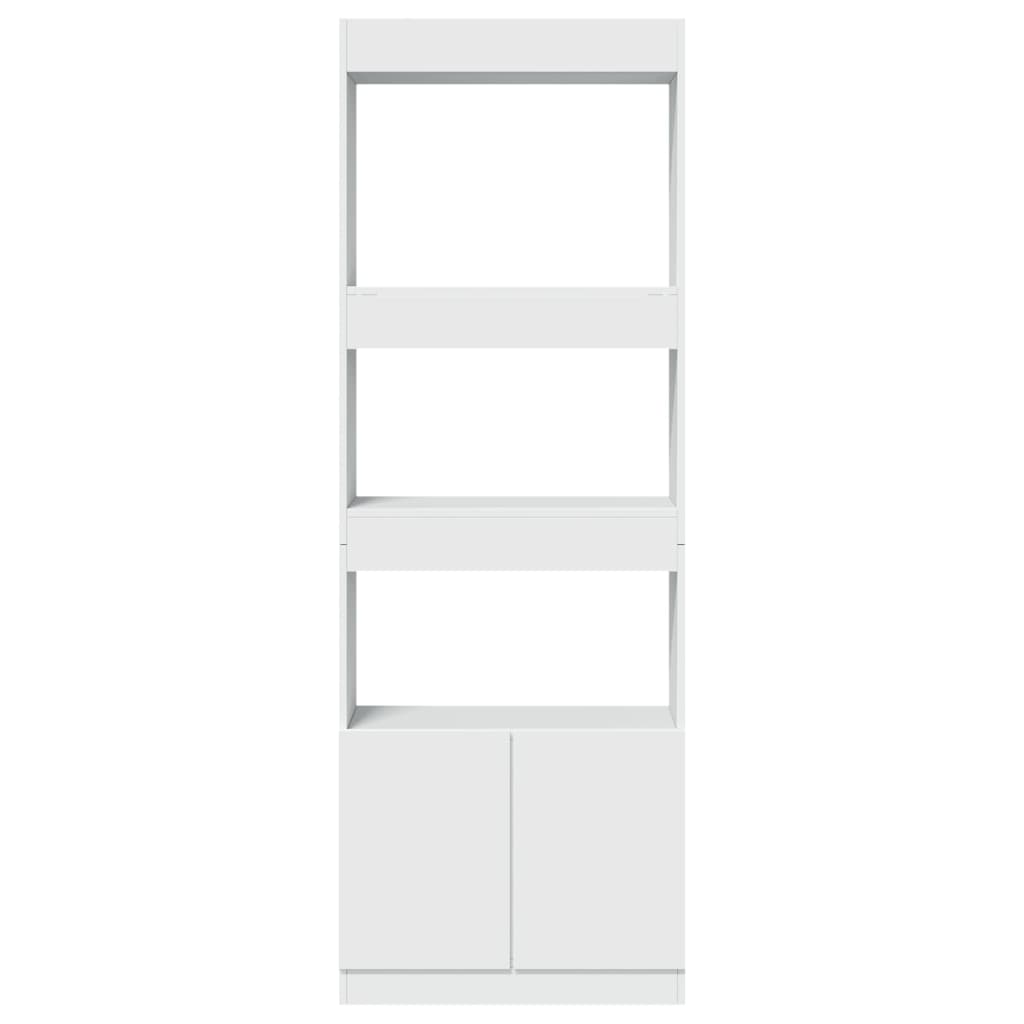 Visoka komoda bijela 63x33x180 cm od konstruiranog drva