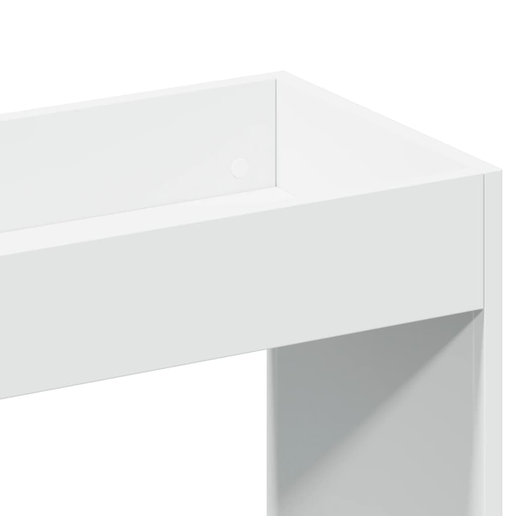 Visoka komoda bijela 63x33x180 cm od konstruiranog drva