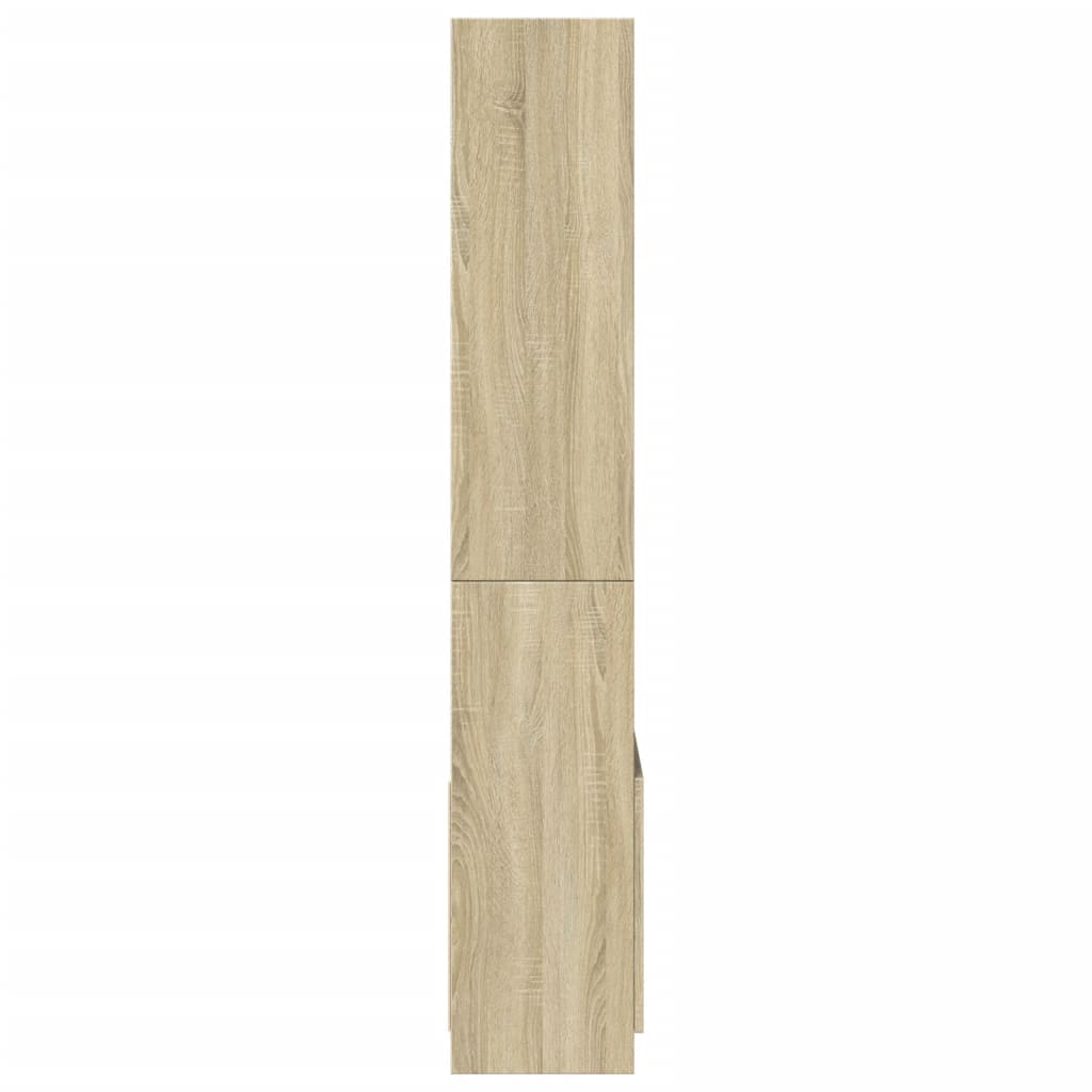 Visoka komoda boja hrasta sonome 63x33x180 cm konstruirano drvo