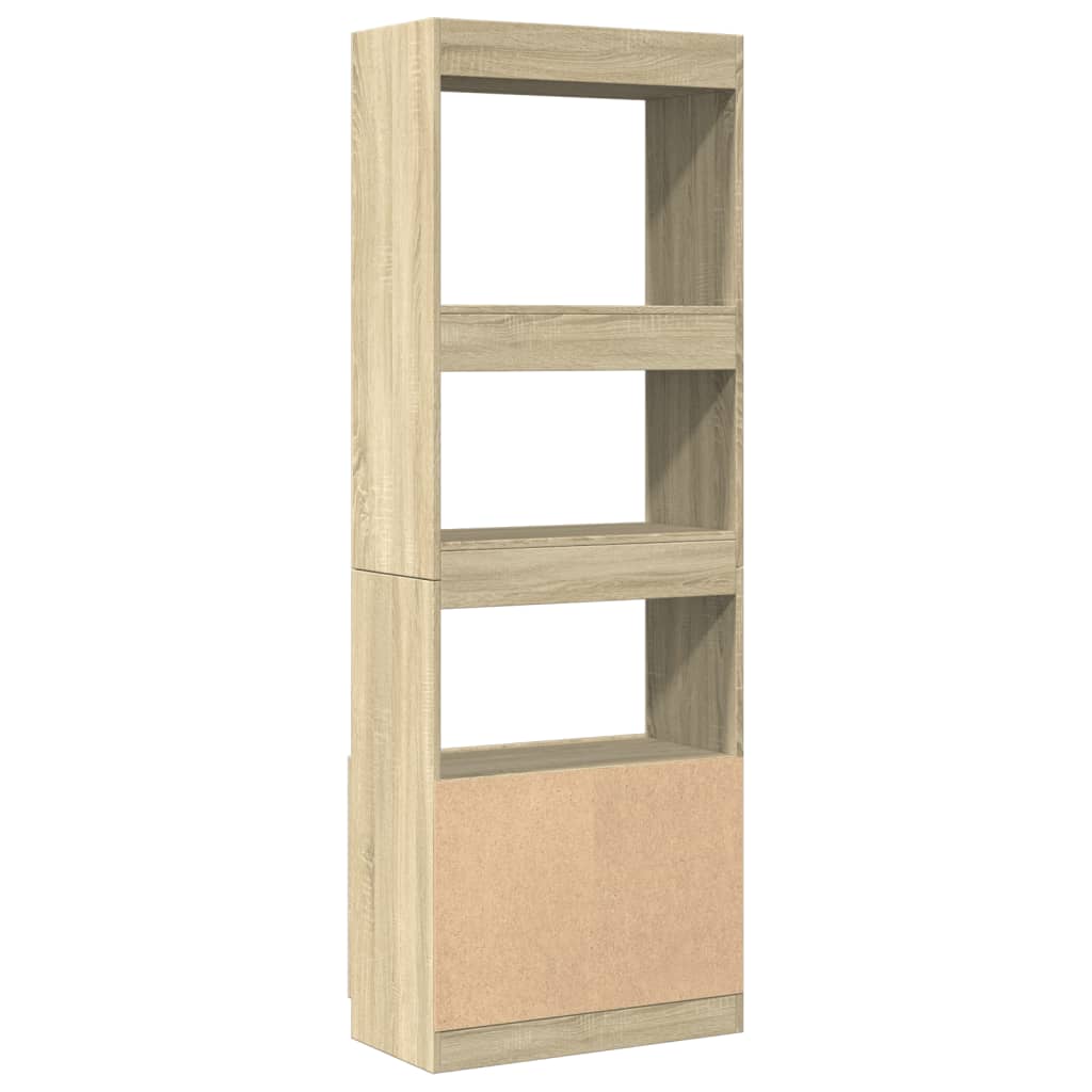 Visoka komoda boja hrasta sonome 63x33x180 cm konstruirano drvo