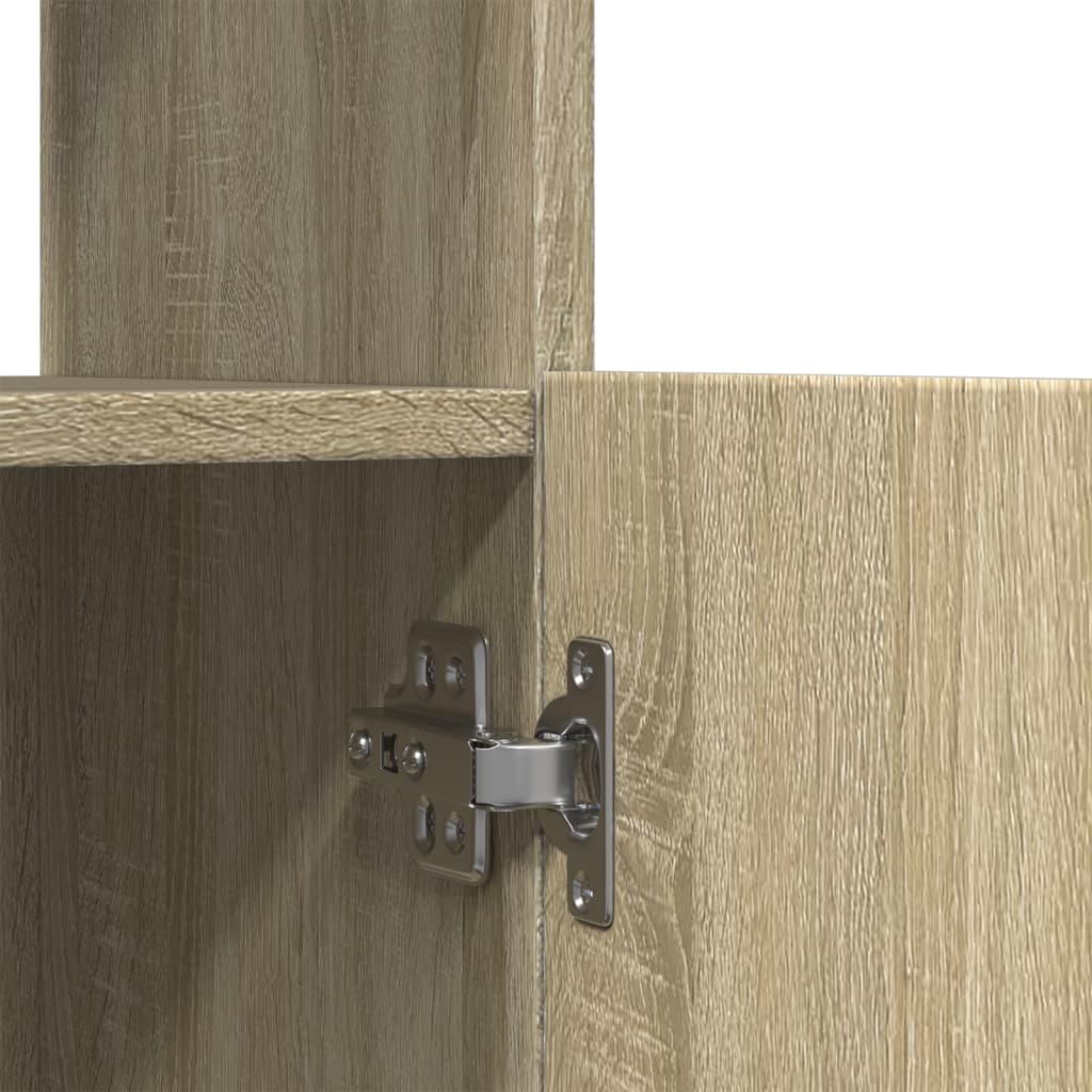 Visoka komoda boja hrasta sonome 63x33x180 cm konstruirano drvo