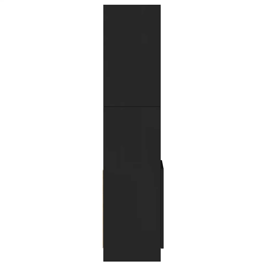 Visoka komoda crna 92 x 33 x 140 cm od konstruiranog drva