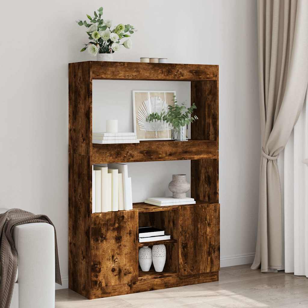 Visoka komoda boja hrasta 92x33x140 cm od konstruiranog drva