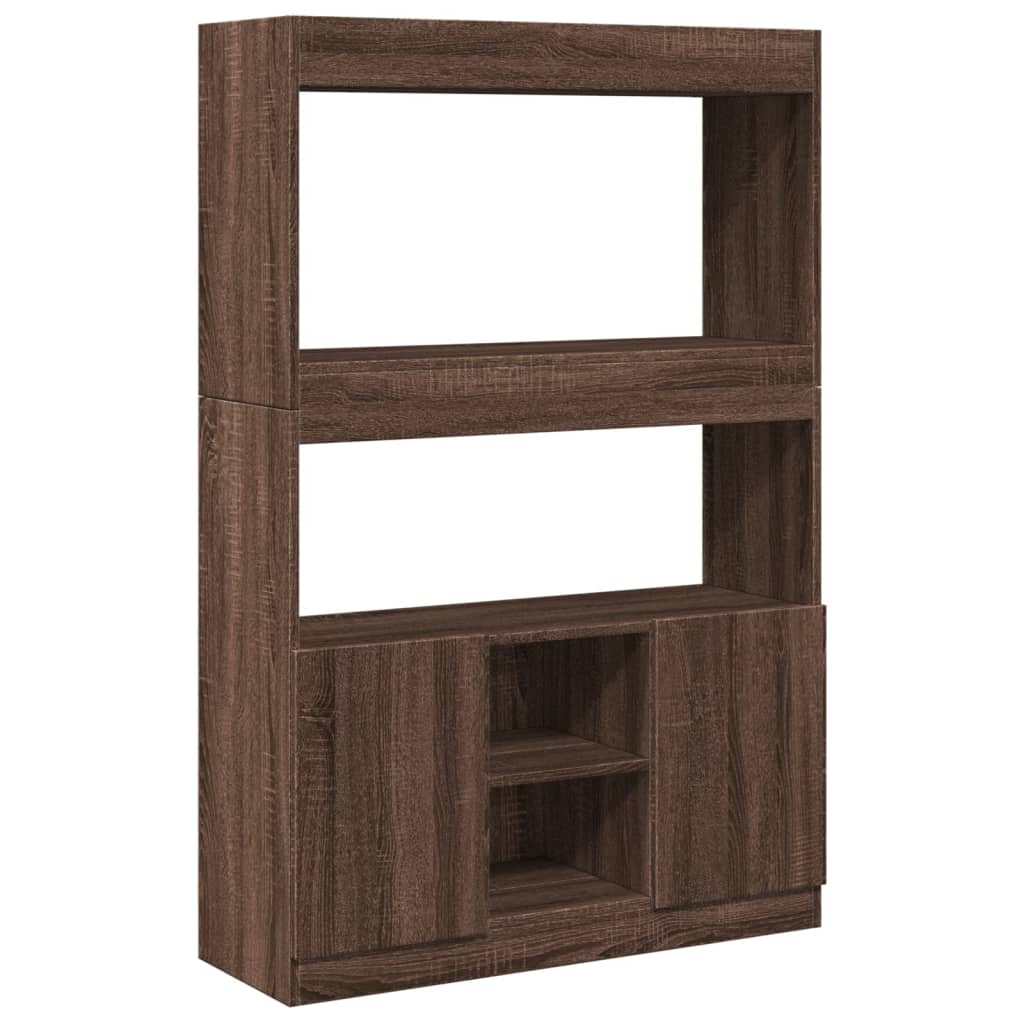 Visoka komoda boja hrasta 92x33x140 cm od konstruiranog drva