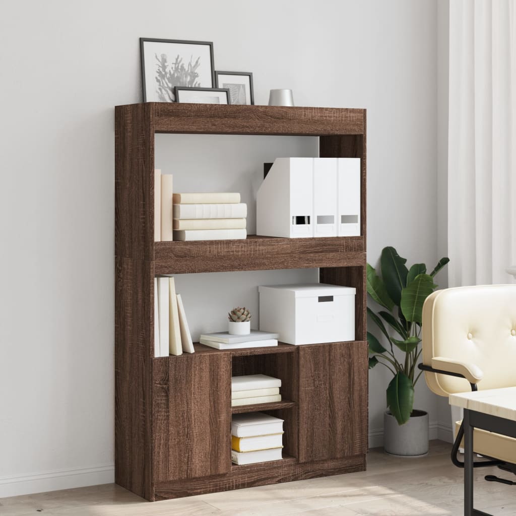 Visoka komoda boja hrasta 92x33x140 cm od konstruiranog drva