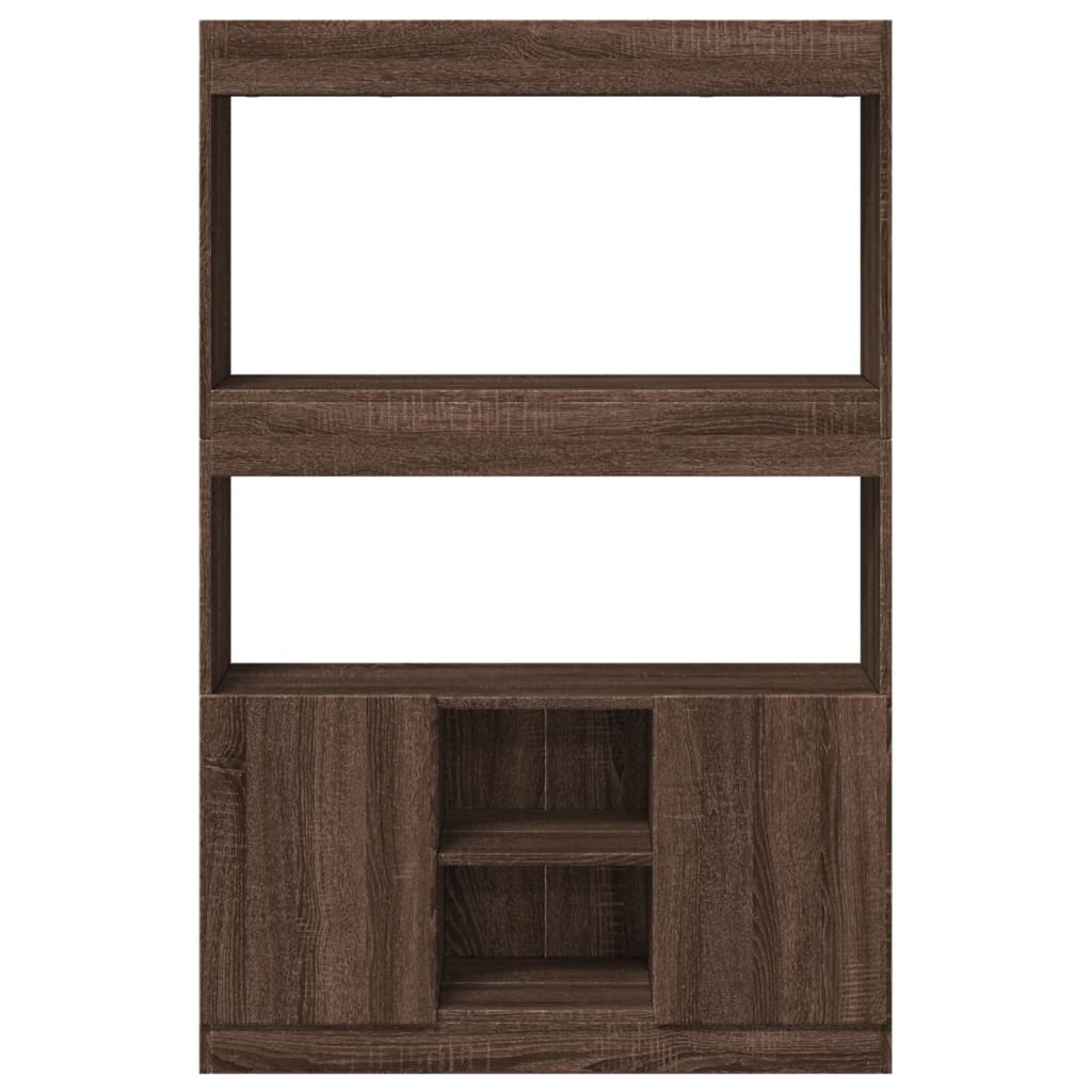 Visoka komoda boja hrasta 92x33x140 cm od konstruiranog drva