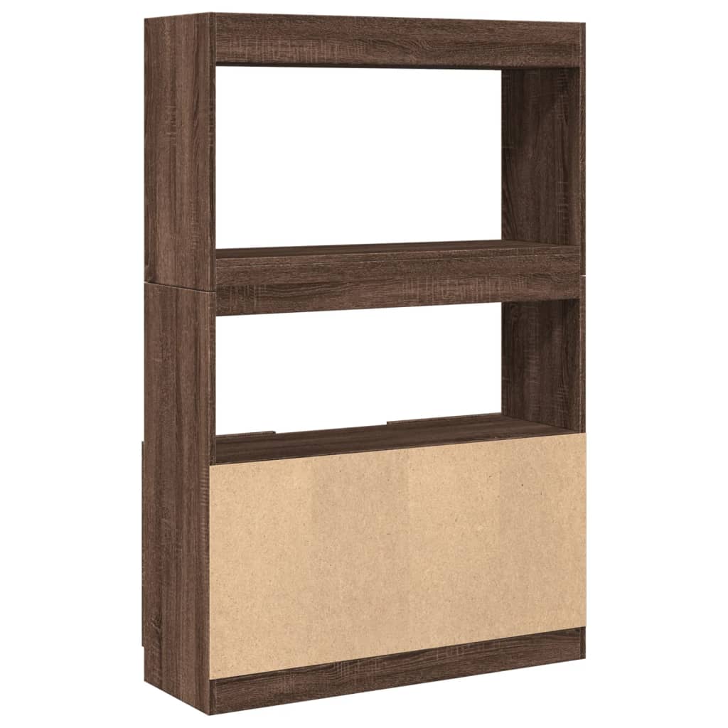 Visoka komoda boja hrasta 92x33x140 cm od konstruiranog drva