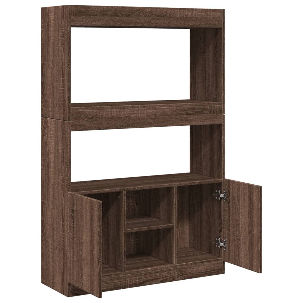 Visoka komoda boja hrasta 92x33x140 cm od konstruiranog drva