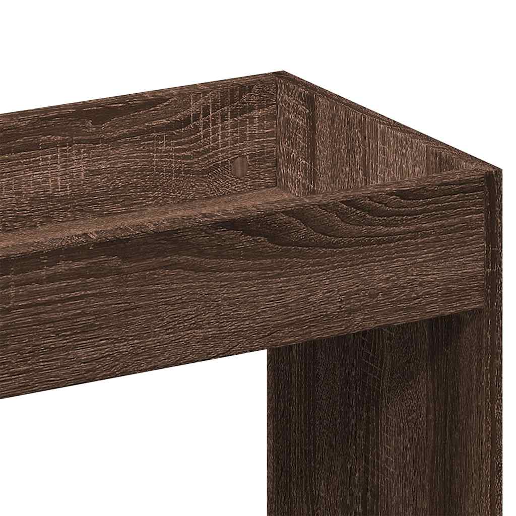 Visoka komoda boja hrasta 92x33x140 cm od konstruiranog drva