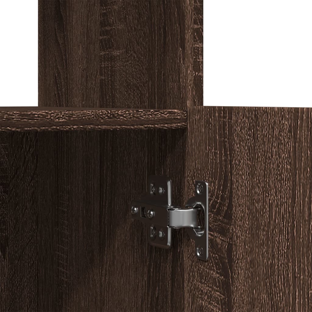 Visoka komoda boja hrasta 92x33x140 cm od konstruiranog drva