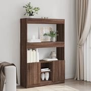 Visoka komoda boja hrasta 92x33x140 cm od konstruiranog drva