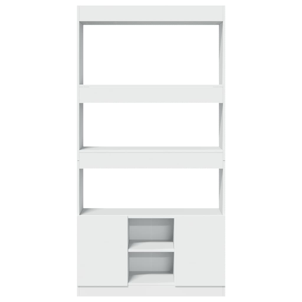 Visoka komoda bijela 92 x 33 x 180 cm od konstruiranog drva