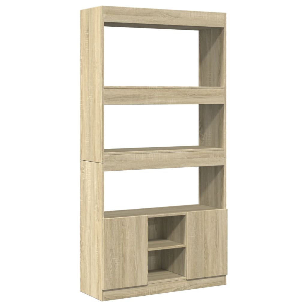 Visoka komoda boja hrasta sonome 92x33x180cm konstruirano drvo