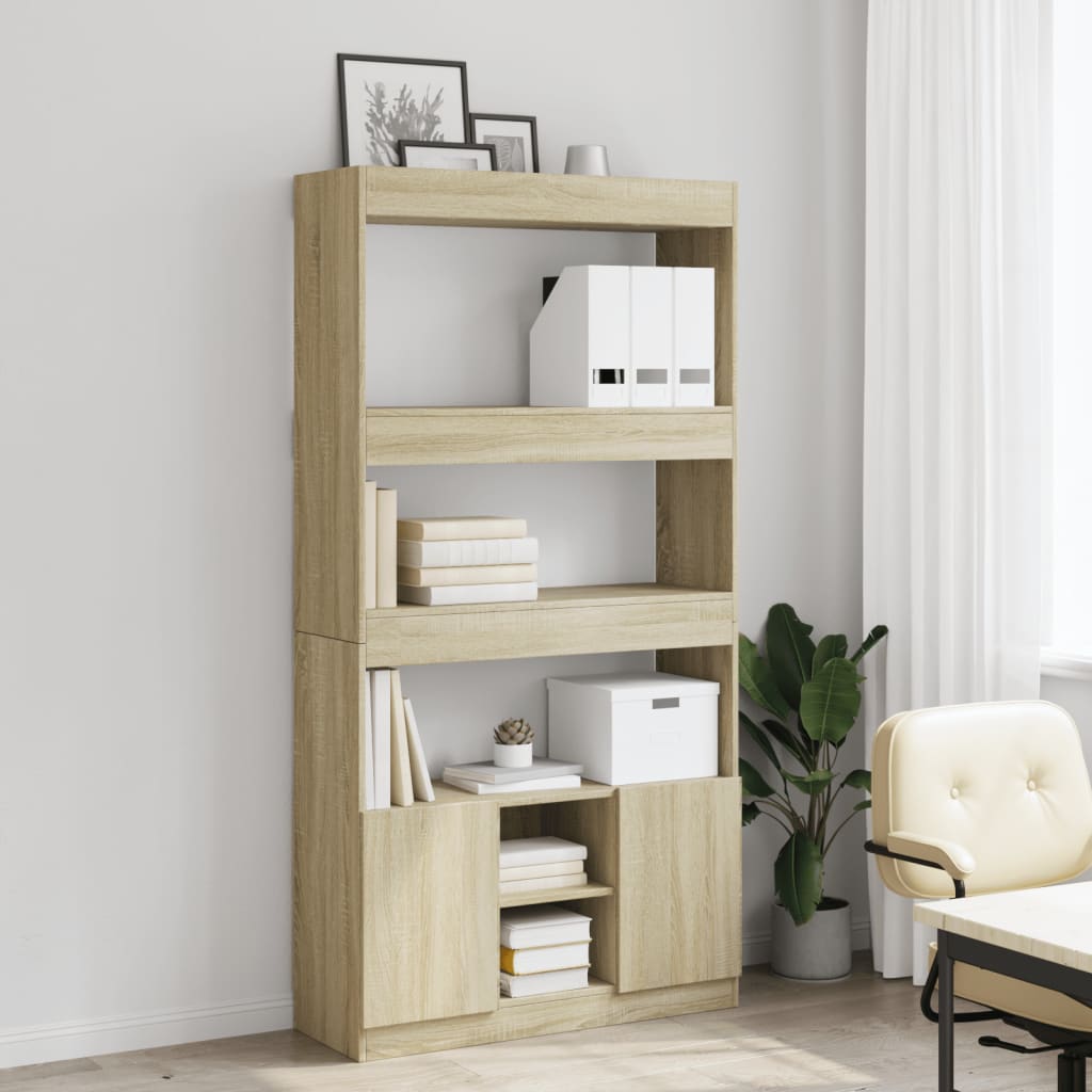 Visoka komoda boja hrasta sonome 92x33x180cm konstruirano drvo