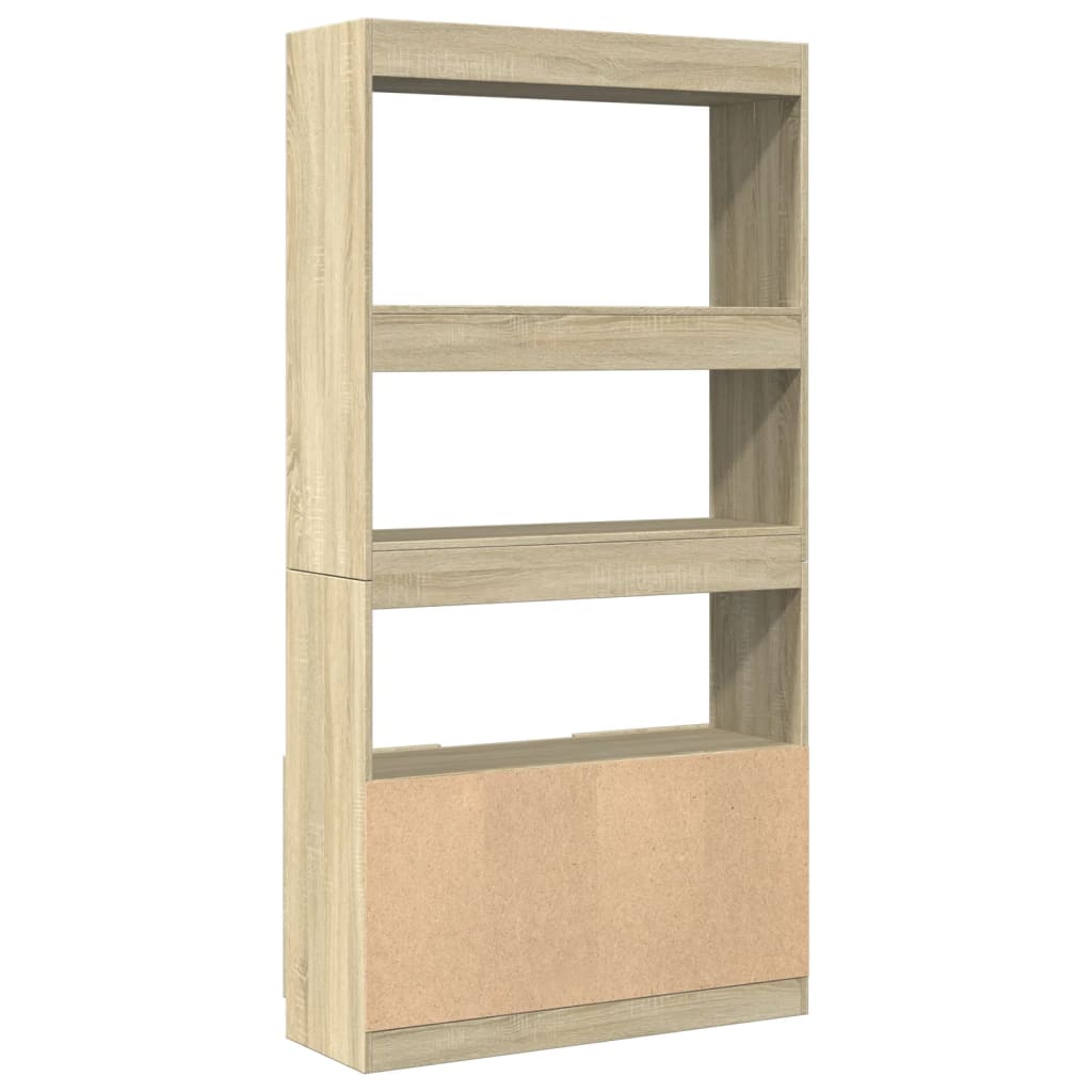 Visoka komoda boja hrasta sonome 92x33x180cm konstruirano drvo