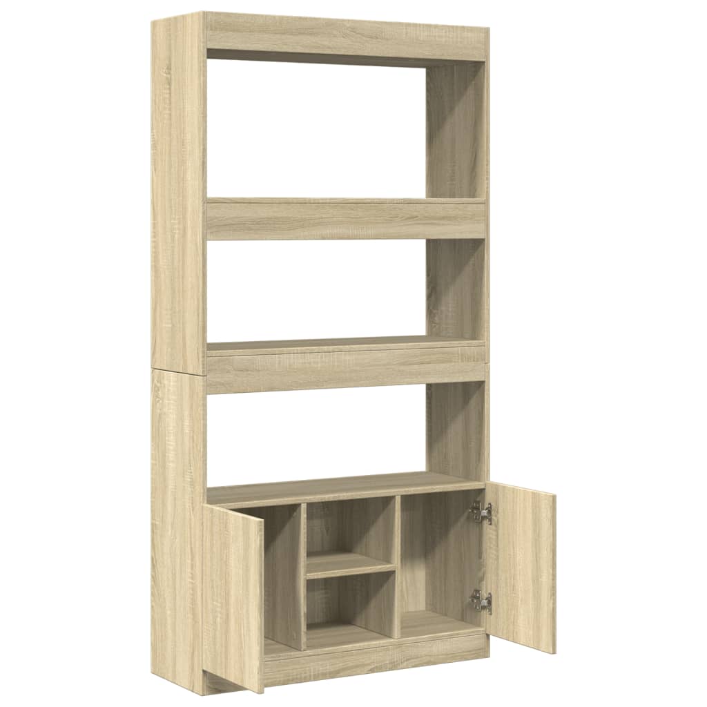 Visoka komoda boja hrasta sonome 92x33x180cm konstruirano drvo
