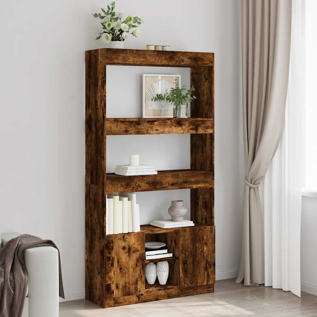 Visoka komoda boja hrasta 92x33x180 cm konstruirano drvo