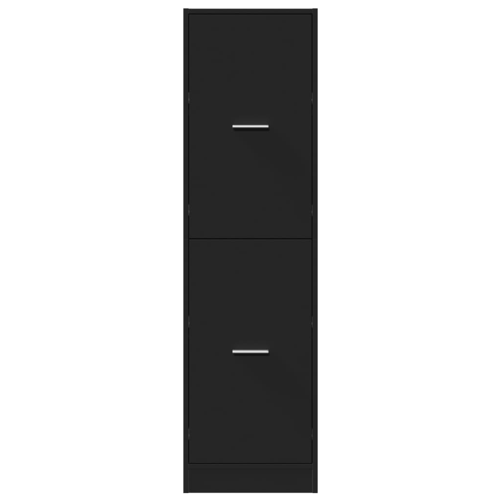 Ormarić za lijekove crni 40x41x144,5 cm konstruirano drvo