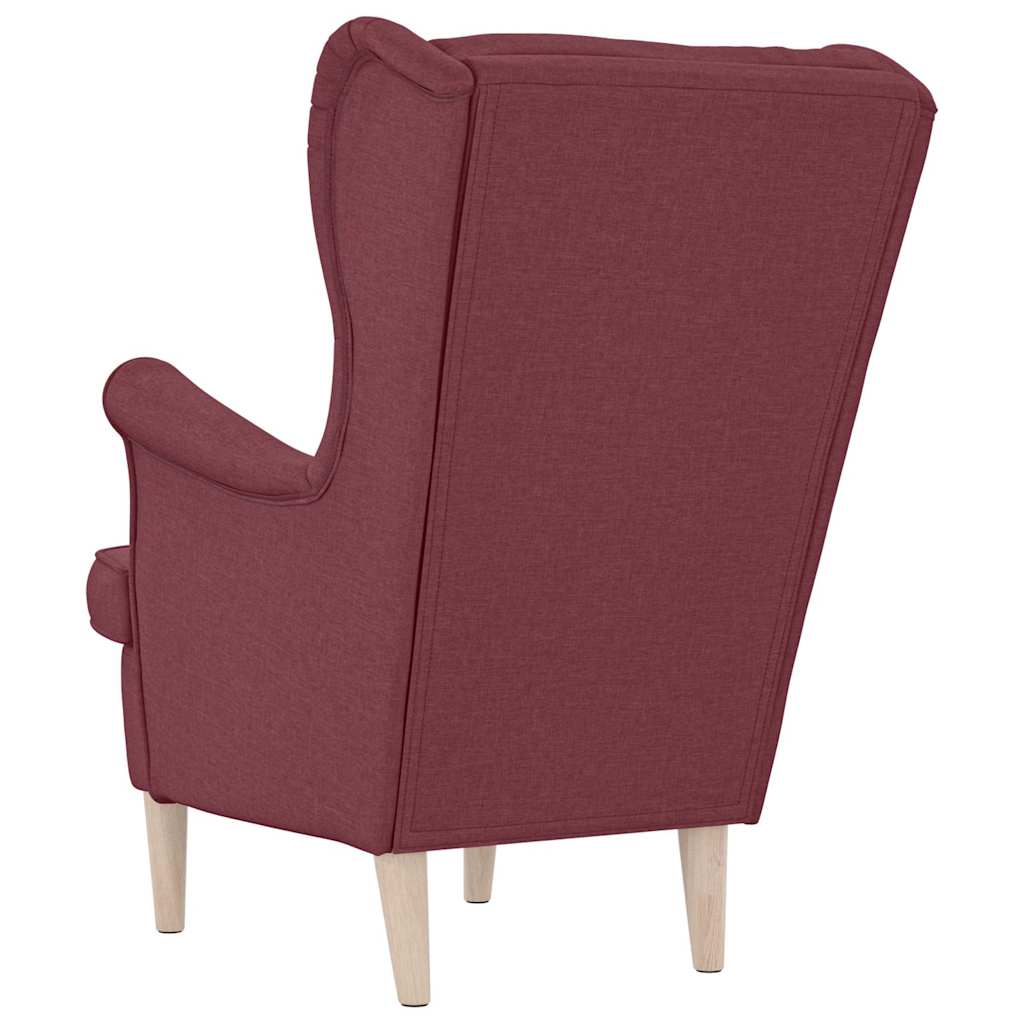 Fotelja crvena boja vina 74x84x100 cm od tkanine