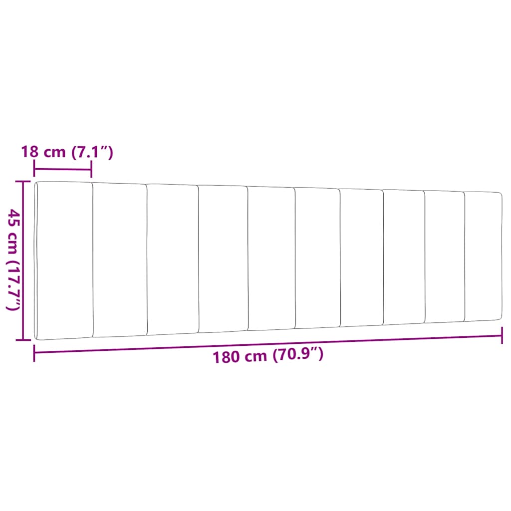 Jastuk za uzglavlje Hanko tamnosmeđi 180 cm od tkanine