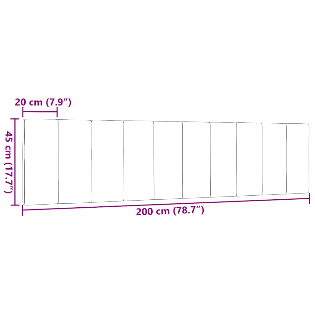 Jastuk za uzglavlje Hanko crni 200 cm od tkanine