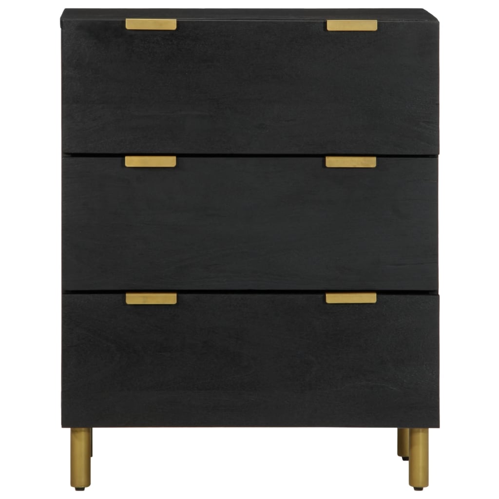 Komoda 2 kom crna 60 x 33 x 75 cm konstruirano drvo