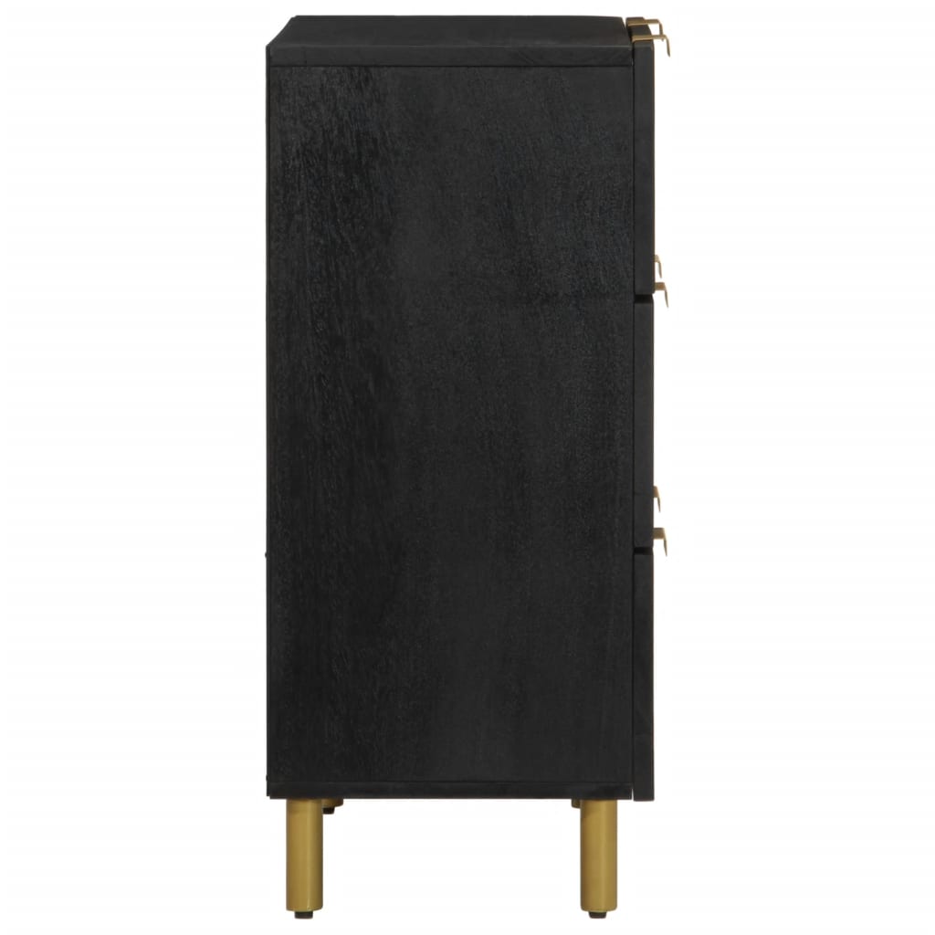Komoda 2 kom crna 60 x 33 x 75 cm konstruirano drvo