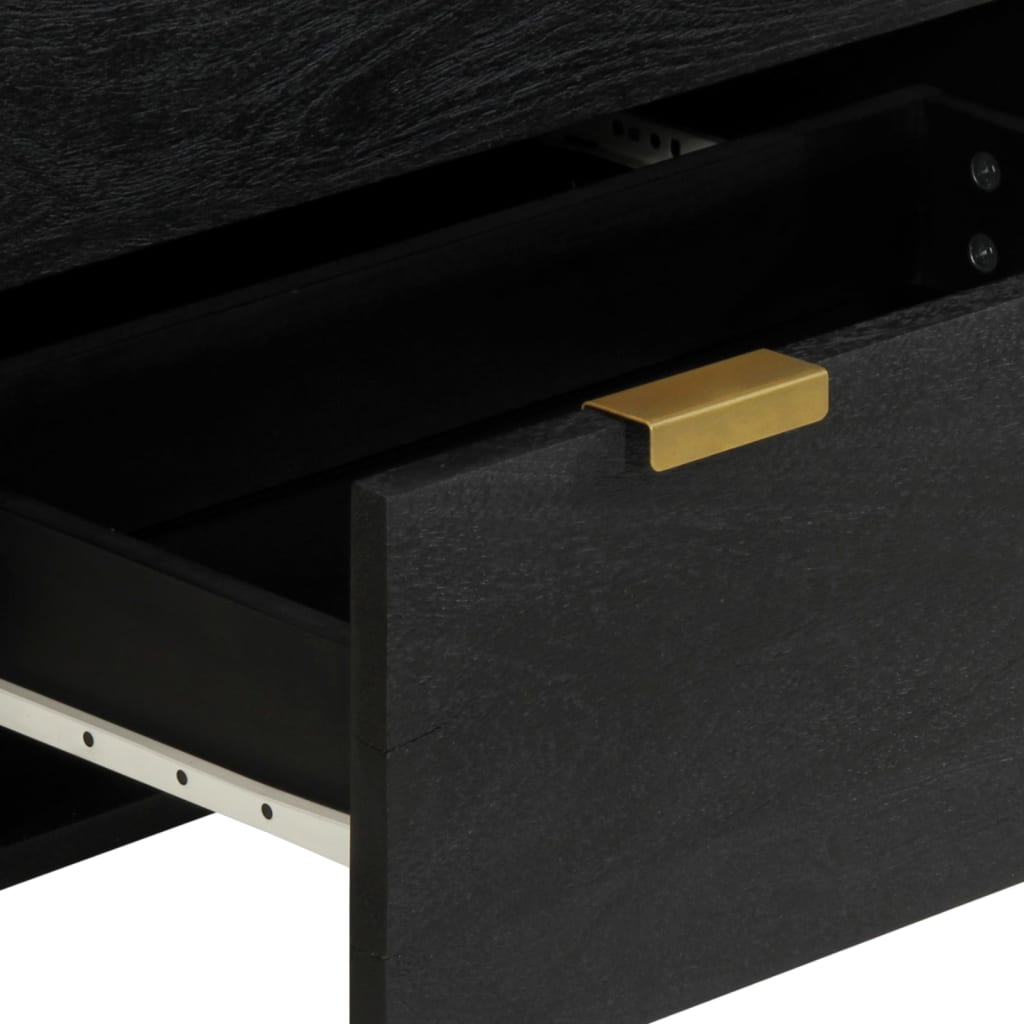 Komoda 2 kom crna 60 x 33 x 75 cm konstruirano drvo