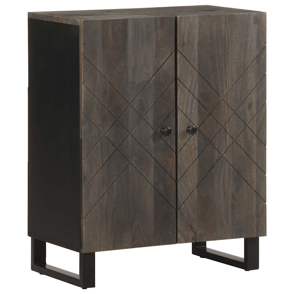 Komoda od 3 komada crna 60x33x75 cm Puno drvo Mango