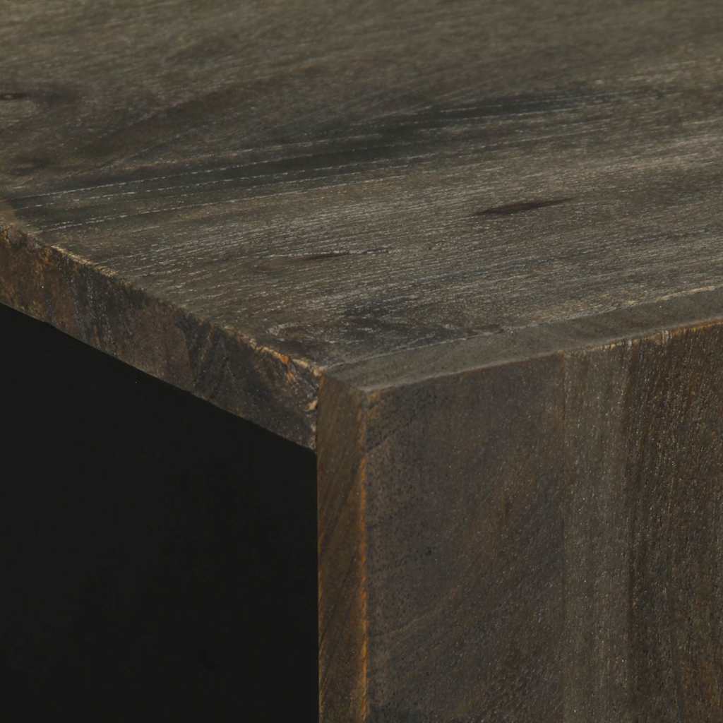 Komoda od 3 komada crna 60x33x75 cm Puno drvo Mango