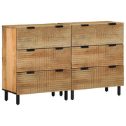 Komoda 2 kom smeđa 60x33x75 cm Puno drvo Mango