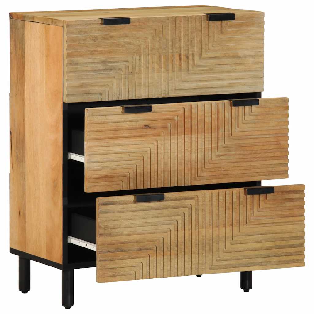 Komoda 2 kom smeđa 60x33x75 cm Puno drvo Mango