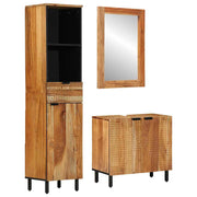 Set ormarića za kupaonicu 3 kom. Prirodna 38 x 33 x 160 cm