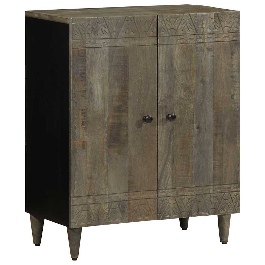 Komoda od 3 komada svijetlo siva 60x33,5x75 cm Puno drvo Mango