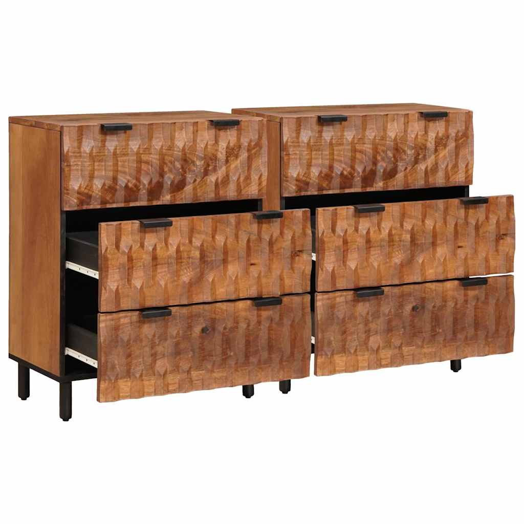 Kreveta 2 pcs Finš acacije smeđa 60 x 33 x 75 cm