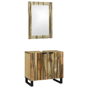 Set namještaja za kupaonicu 2 pcs Smeđa Konstruirano drvo