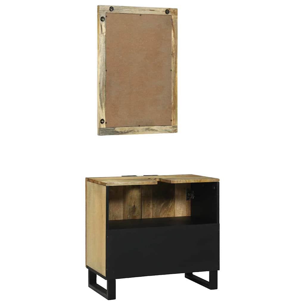Set namještaja za kupaonicu 2 pcs Smeđa Konstruirano drvo