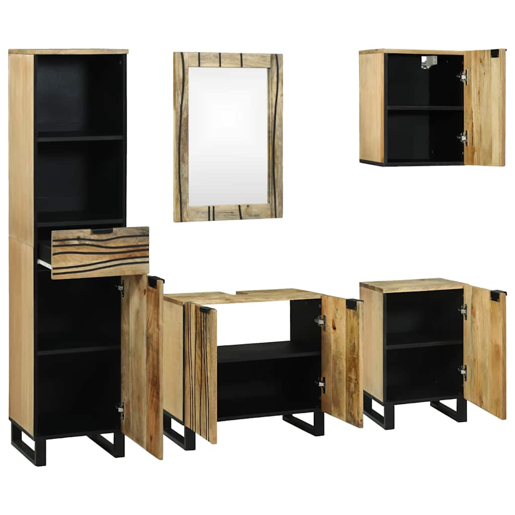 Set namještaja za kupaonicu Zidne 5 pcs Smeđa Konstruirano drvo