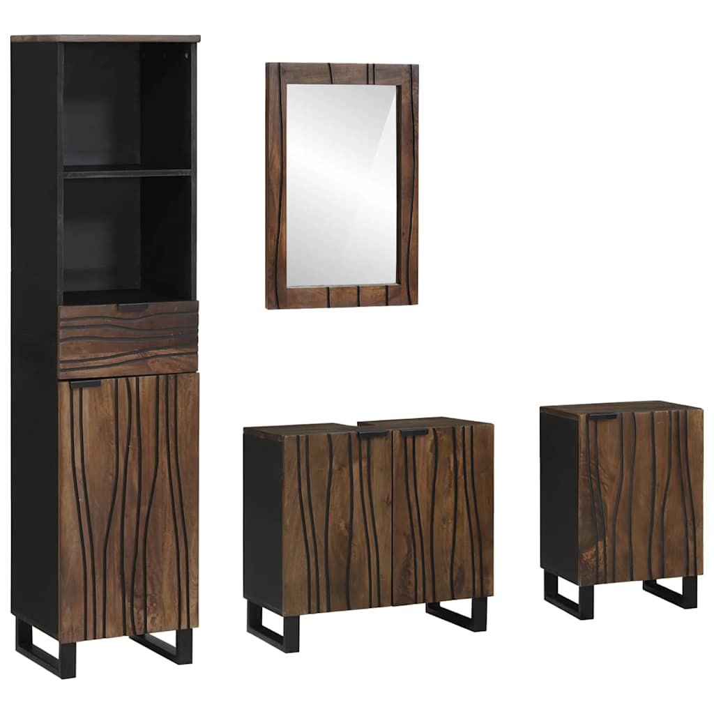 Set namještaja za kupaonicu 4 pcs Bijelo Konstruirano drvo